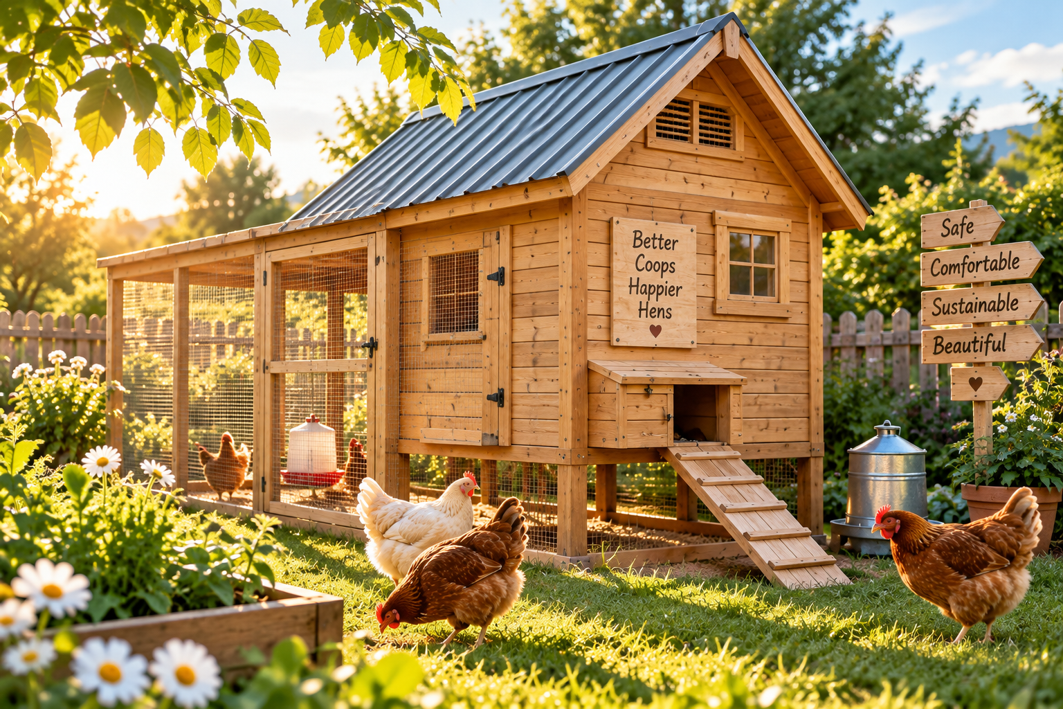Backyard chicken coop