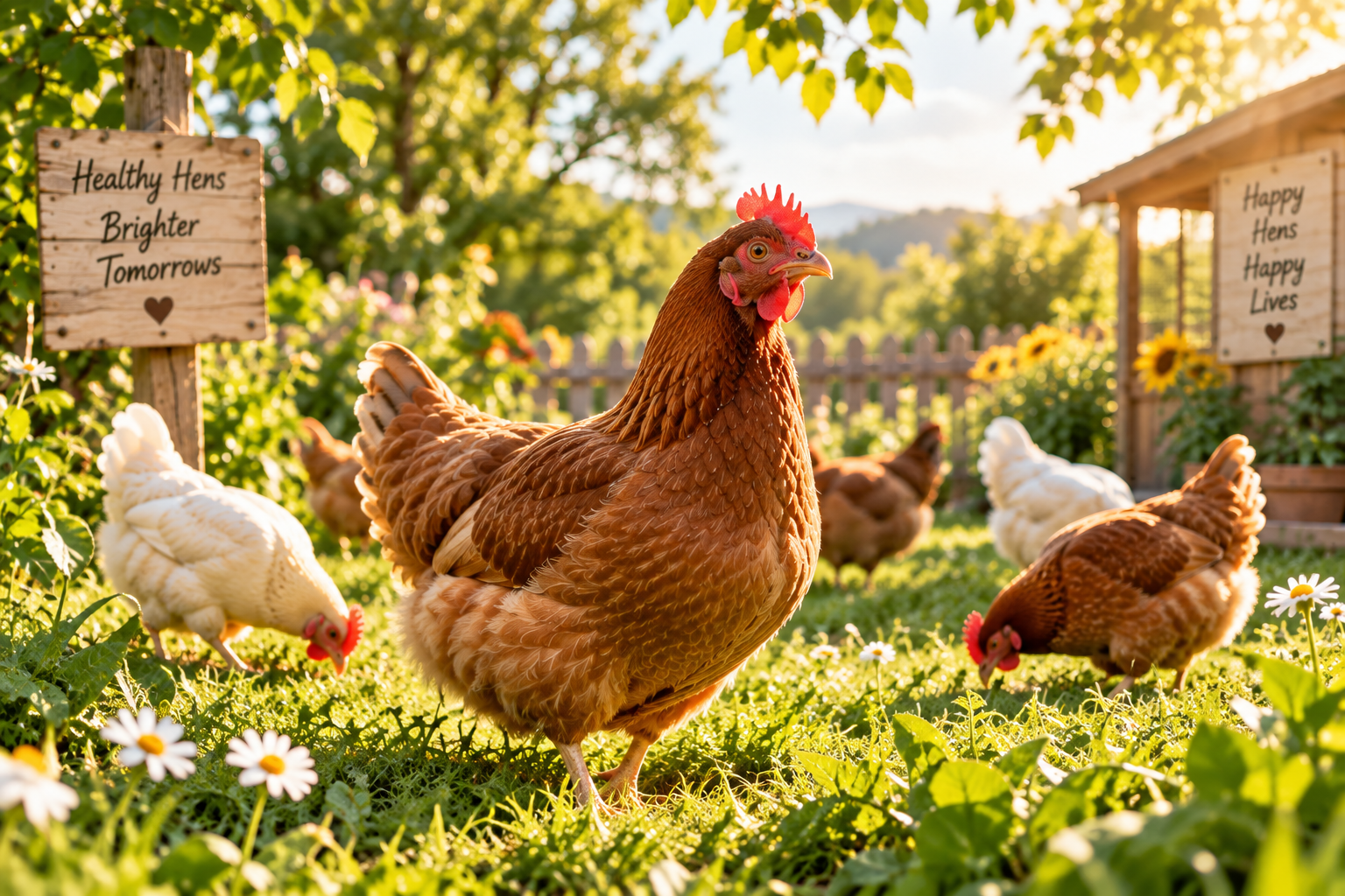Healthy backyard hens